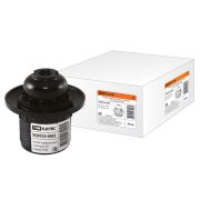 Патрон Е27 карболитовый с кольцом черный EKF