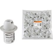 Патрон Е14 пластиковый с кольцом белый TDM