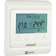 Термост. прогр. ETT-1 3.6кВт 16А тепл.пол., датчик пола, возд.бел.EKF(HW-500;RTC 51.716;R51XT;ST-16)