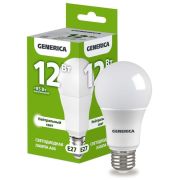 Лампа LED A60 12Вт 4000К Е27 GENERICA