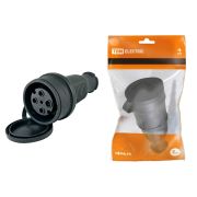 TDM Разъем с заглушкой каучук 3Р+РЕ 32А 380В IP44 SQ0612-0007