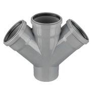 Крестовина одноплоскостная ПП D 110х110х110 мм 45 град. ПОЛИТЭК