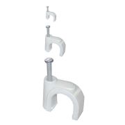 Скоба 9мм круглая пластиковая IEK