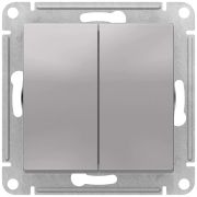 Выключатель 2-кл. СП AtlasDesign 10А IP20 (сх. 5) 10AX механизм алюм. SE ATN000351