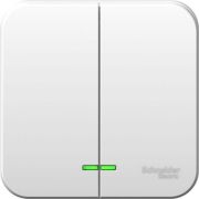 Выключатель 2-кл. ОП Blanca 10А IP20 (сх. 5) 250В с подсветкой бел. SE BLNVA105101