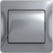 Выключатель 1-кл. СП Glossa 10А IP20 (сх. 1) 10AX в сборе алюм. SE GSL000312
