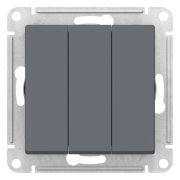 Выключатель 3-кл. СП AtlasDesign 10А IP20 (сх. 1+1+1) 10AX механизм грифель SE ATN000731