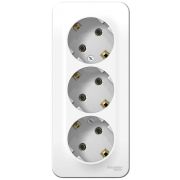 Розетка 3-м ОП Blanca 16А IP20 250В с заземл. без защ. шторок с из. пласт. бел. SE BLNRA010311