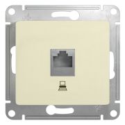 Розетка компьютерная 1-м СП Glossa RJ45 кат.5E механизм беж. SE GSL000281K