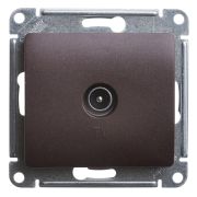 Механизм розетки TV 1-м СП Glossa 1DB шоколад SchE GSL000291