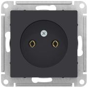 Розетка 1-м СП AtlasDesign 16А IP20 без заземл. без защ. шторок механизм карбон SE ATN001041