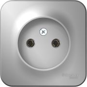 Розетка 1-м ОП Blanca 16А IP20 250В без заземл. без защ. шторок с из. пласт. алюм. SE BLNRA000113