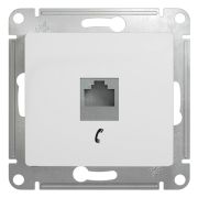 Розетка телефонная 1-м СП Glossa RJ11 механизм бел. SE GSL000181T