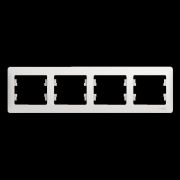 Рамка 4-м Glossa белая SchE