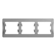 Рамка 3-м Glossa алюм. горизонт. SchE