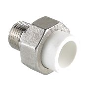 Соединитель разъёмный 20х3/4 штуцер VALTEC PPR белый