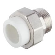 Соединитель разъёмный 25х1 штуцер VALTEC PPR белый