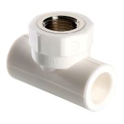 Тройник полипропиленовый 25х1/2 гайка VALTEC PPR белый