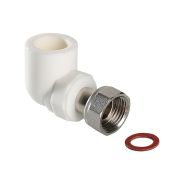 Уголок 20х1/2 гайка VALTEC PPR белый