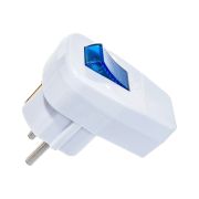 Вилка электрическая 16А 250В с выкл. с заземл. бел. Universal 0056