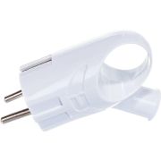 Вилка электрическая угловая 16А 250В с заземл. с ушком бел. (еврослот) Universal А112