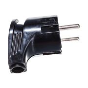 Вилка электрическая угловая 16А 250В с заземл. черн. (еврослот) Universal А0105