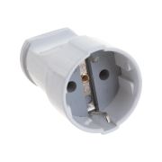 Штепсельное гнездо 16А 250В с заземл. бел. (еврослот) Universal А102