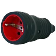 F-202K гнездо 16А 250V 2P IP20 с заземл. каучук Fetih