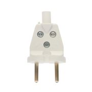 Вилка электрич. без заземл. бел. 6А 250В IP20 бел. с кембр. БЕЛТИЗ В6-001