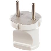 Вилка прямая б/з 6А белая Universal