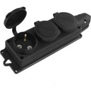 Колодка 3-х местная с заземл. каучук 16А IP44 UNIVersal