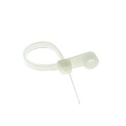 Хомут с отверстием 3.6/200 EKF белый нейлон