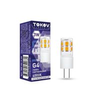 Лампа 3Вт G4 220В 4000K TOKOV ELECTRIC