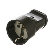 Штепсельное гнездо 16А 250В с заземл. черн. (еврослот) Universal А1020