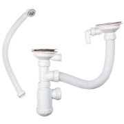 Сифон для мойки из искуственного камня (2 чаши) 3 1/2