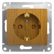 Розетка 1-м СП Glossa 16А IP20 без заземл. механизм дерево дуб SE GSL000541