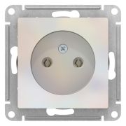 Розетка 1-м СП AtlasDesign 16А IP20 без заземл. без защ. шторок механизм жемчуж. SE ATN000441