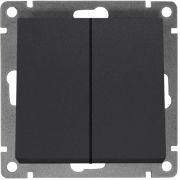 Выключатель 2-кл. СП Афина 10А IP20 механизм графит Universal A0023-Gr