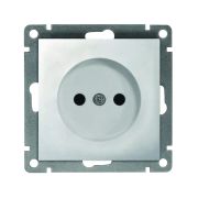 Розетка 1-м СП Афина 16А IP20 без заземл. механизм серебр. Universal A0022-S