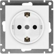 Розетка 1-м СП Афина 16А IP20 с заземл. механизм бел. Universal A0028