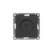 Розетка телевизионная TV 1-м СП Афина механизм графит Universal A0027-Gr