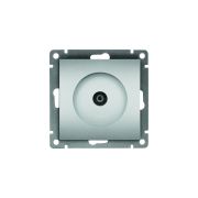 Розетка телевизионная TV 1-м СП Афина механизм серебр. Universal A0027-S