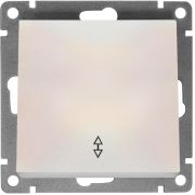 Переключатель проходной 1-кл. СП Афина 10А IP20 механизм жемчуж. Universal A0025-OBr