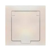 Розетка 1-м СП Афина 16А IP20 с заземл. с крышкой в сборе жемчуж. Universal A0029-OBr