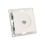 Розетка компьютерная 1-м СП Афина RJ45 кат.5E механизм сл. кость (ivory) Universal A0051-I