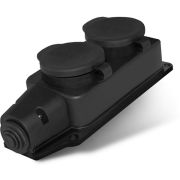 Колодка 2-х местная с заземл. каучук 16А IP44 UNIVersal