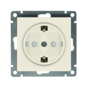 Розетка 1-м СП Афина 16А IP20 с заземл. механизм сл. кость (ivory) Universal A0028-I