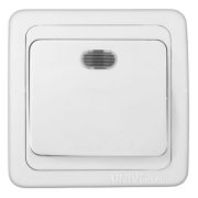 Выключатель 1-кл. СП Валери 10А IP20 с подсветкой бел. Universal В0121