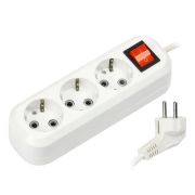 Удлинитель УБкн-03 с выкл. ШВВП 3х0,75 (10А) 3 гнезда 3 м