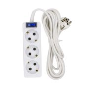 Удлинитель УБкн-03 с выкл. ШВВП 3х0,75 (10А) 3 гнезда 5 м